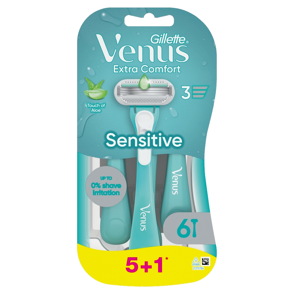Gillette Venus Extra Comfort Sensitive Maszynki do golenia, 6 szt.