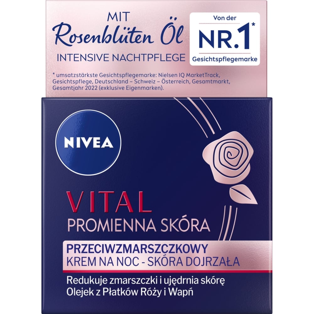 Nivea Vital Promienna Skóra Przeciwzmarszczkowy krem na noc skóra dojrzała
