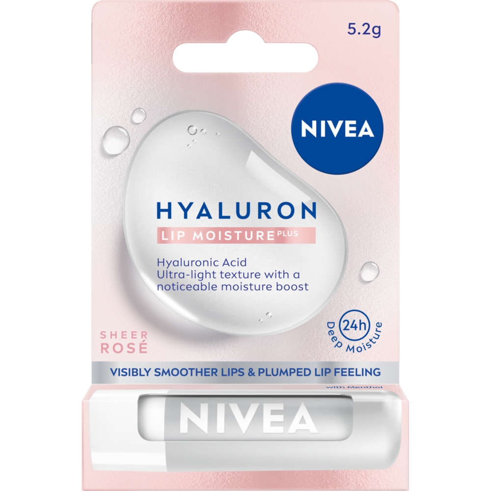 Nivea Hyaluron Moisture Plus Balsam do ust, Sheer Rose
