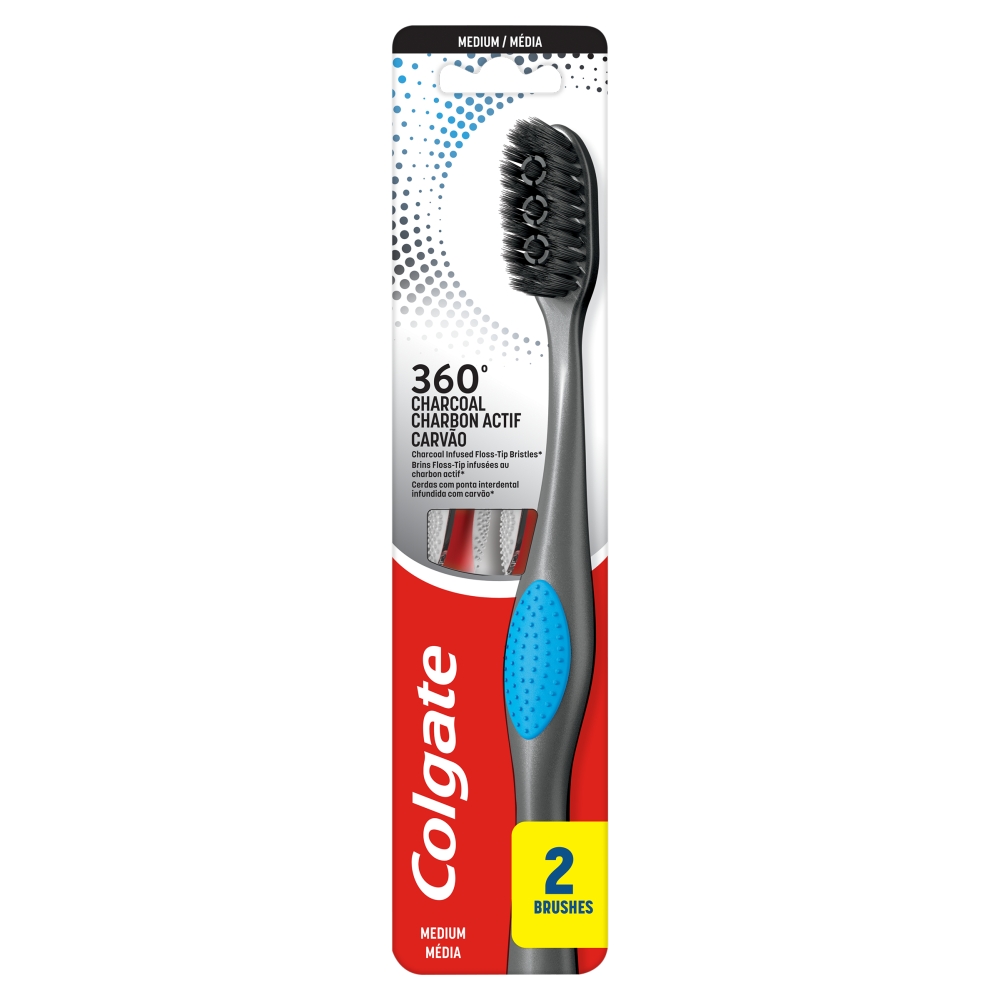 Colgate  Szczoteczka do zębów 360 Deep Clean Charcoal, Średnia