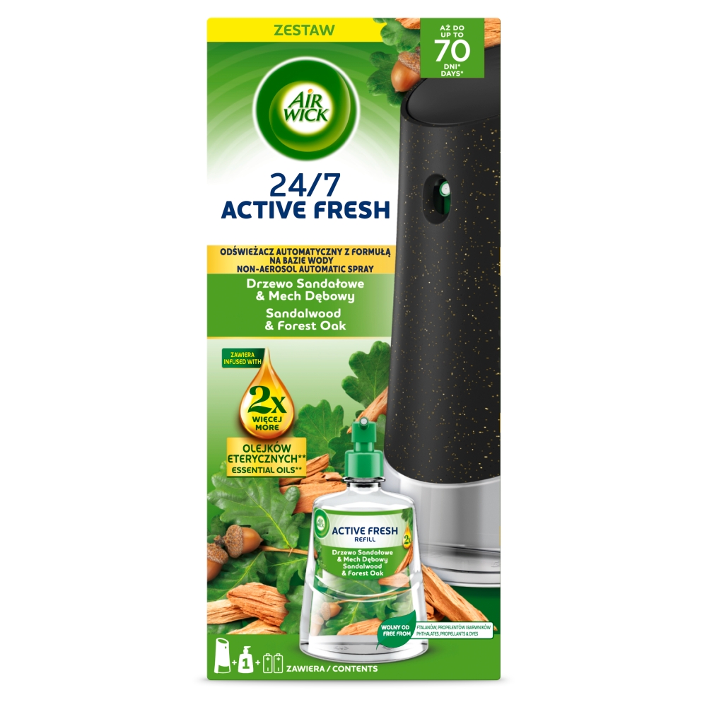 Air Wick Active Fresh Drzewo Sandałowe & Mech Dębowy/Forest Oak & Sandalwood, Wkład 