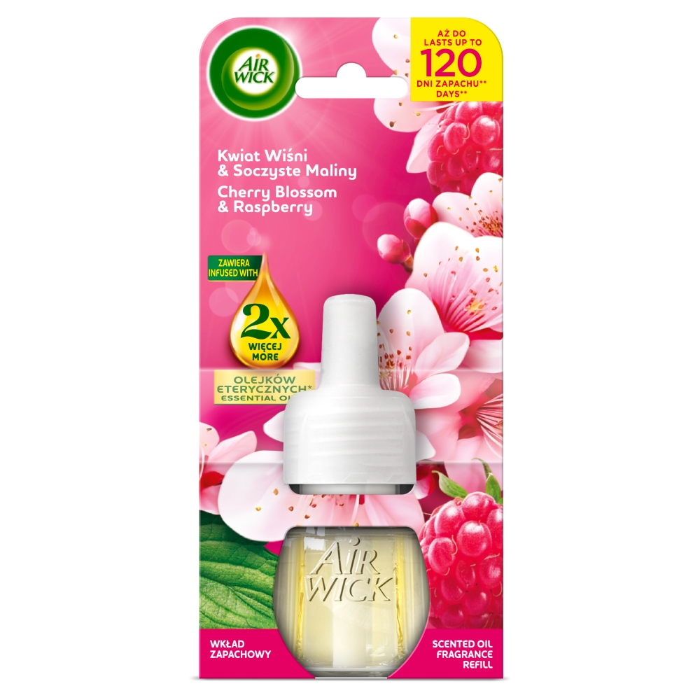 Air Wick Elektryczny Kwiat Wiśni & Soczyste Maliny/Cherry Blossom & Raspberry, Wkład 