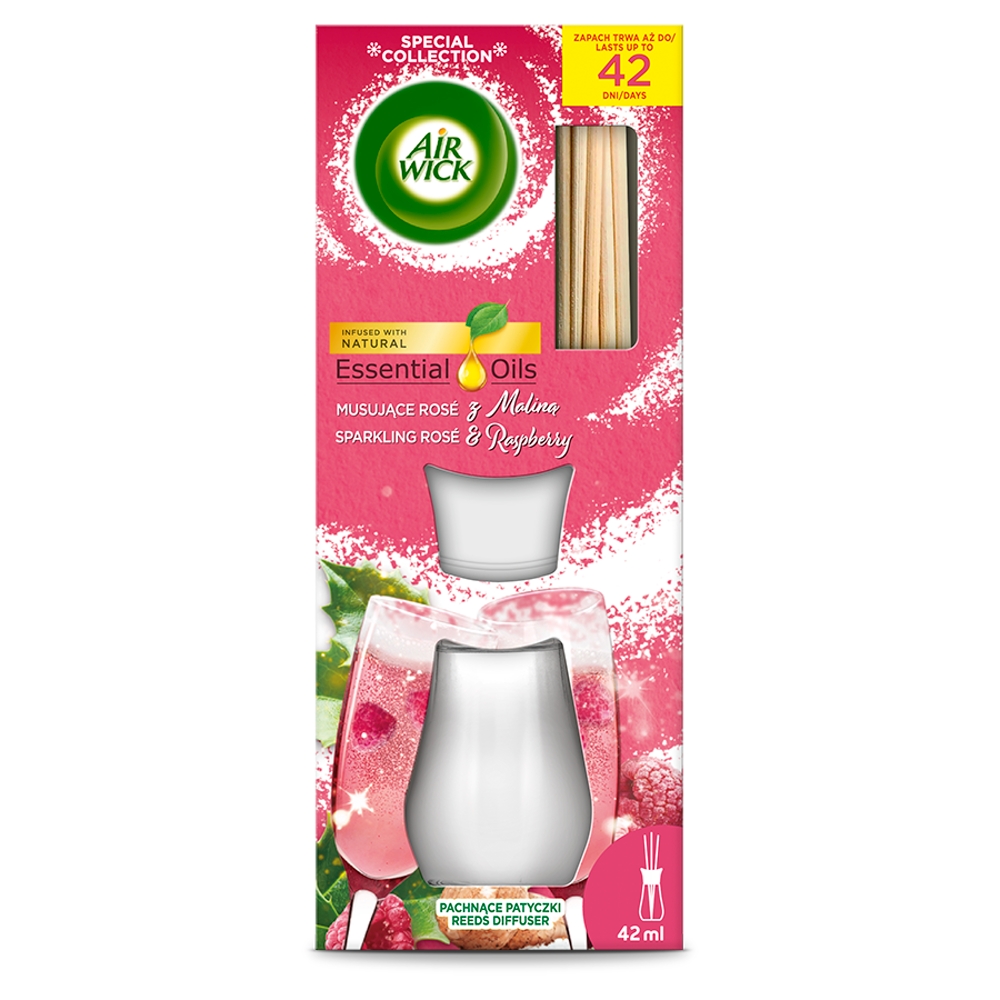 Air Wick Patyczki zapachowe Musujące Rose z Malinami/Sparkling Rose & Raspberry 