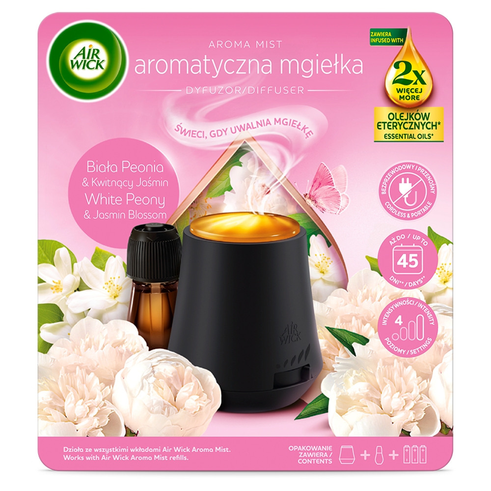 Air Wick Aromatyczna Mgiełka Biała Peonia&Kwitnący Jaśmin/White Peony&Jasmin Blossom, Komplet