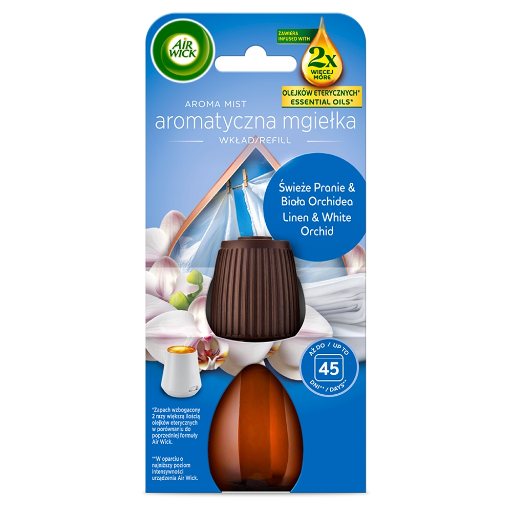 Air Wick Aromatyczna Mgiełka Świeże Pranie & Biała Orchidea/Linen & White Orchid, Wkład