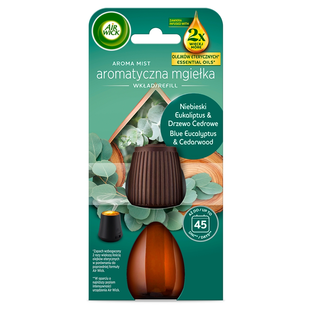 Air Wick Aromatyczna Mgiełka Niebieski Eukaliptus & Drzewo Cedrowe, Wkład