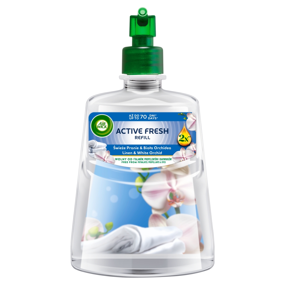 Air Wick Active Fresh Świeże Pranie & Biała Orchidea/Linen & White Orchid, Zapas 