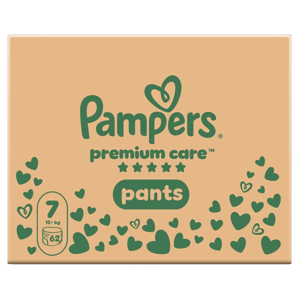 Pampers Premium Care Mth Pants Pieluchomajtki Rozm. 7 XXLarge, 62 szt.