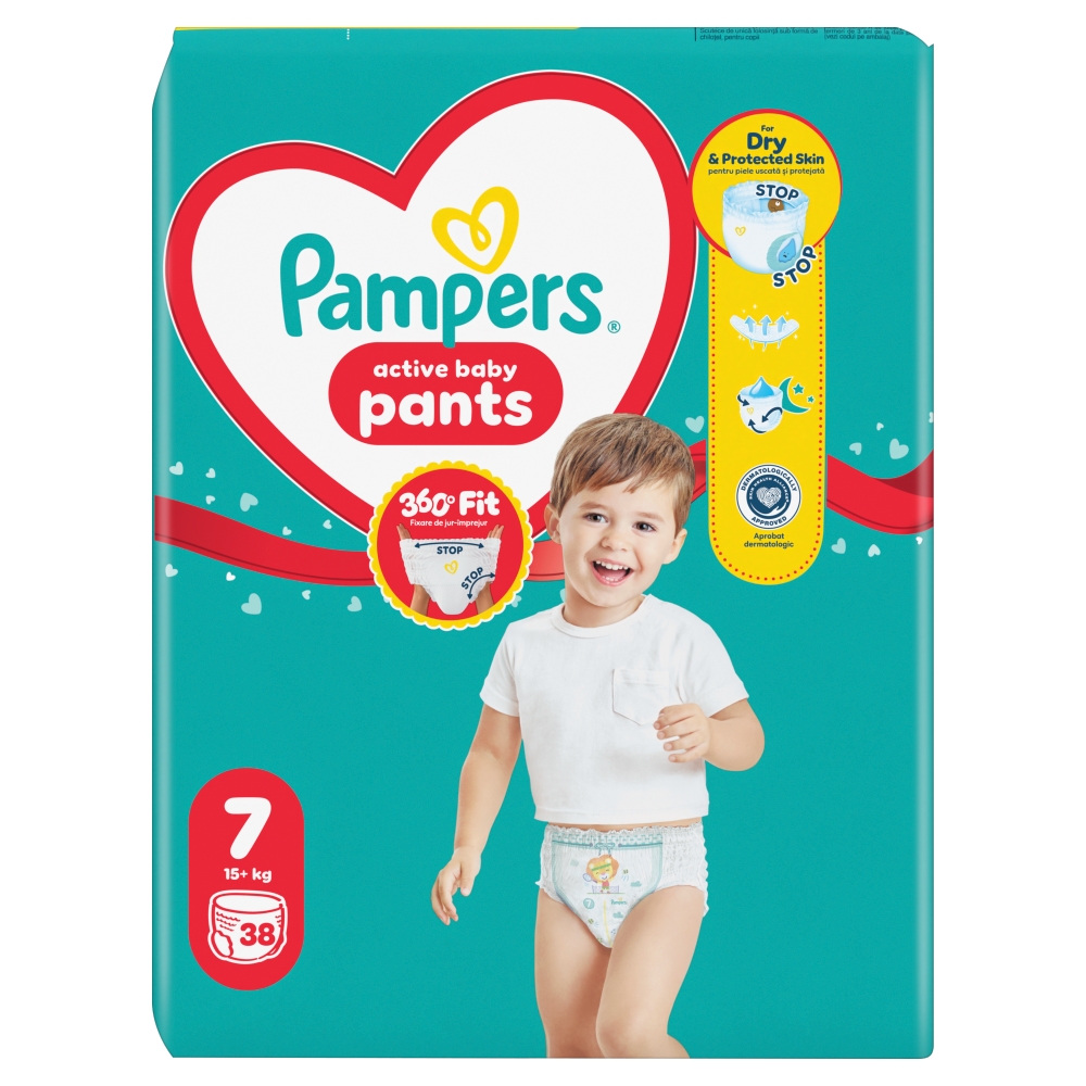 Pampers Pieluchomajtki Pants, 7 ( 17 kg+) 38 szt.