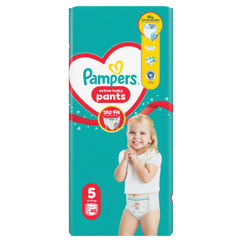 Pampers Pieluchomajtki (5), 48szt.