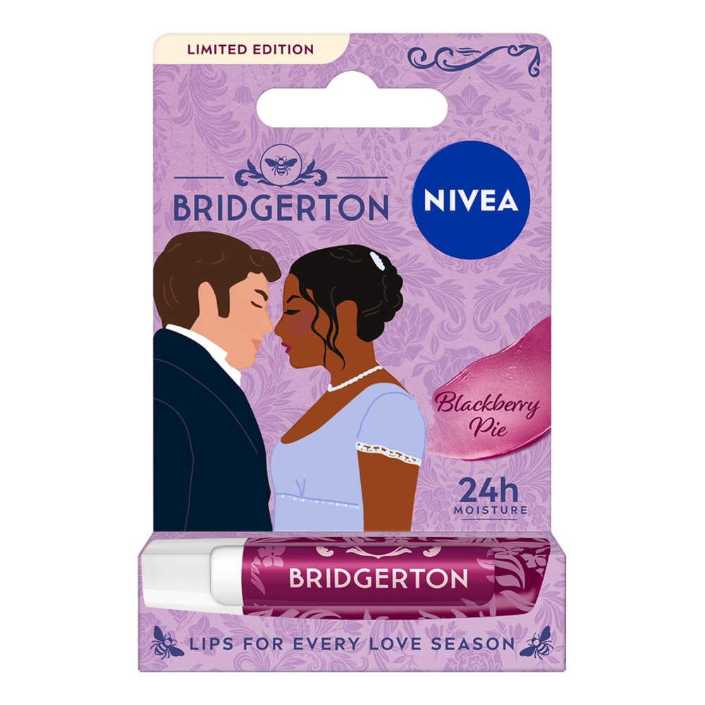 Nivea Bridgerton Edition Pielęgnująca pomadka do ust, Blueberry Pie