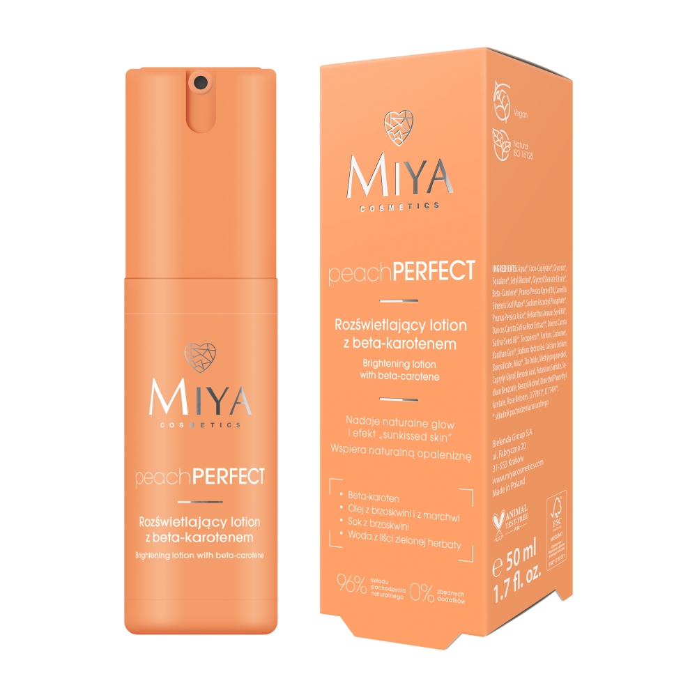 Miya peachPERFECT Rozświetlający lotion z beta-karotenem