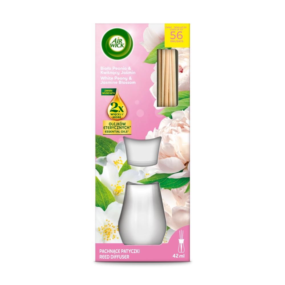 Air Wick Patyczki zapachowe Białe Peonia & Kwitnący Jaśmin/White Peony & Jasmin Blossom