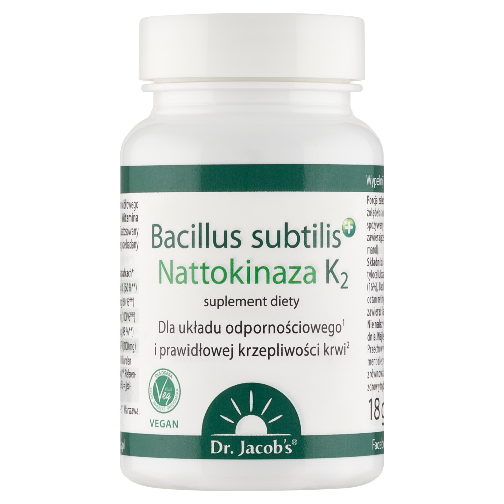 Dr. Jacobs Bacillus Subtilis + Nattokinaza K2 Kapsułki, 60 szt.