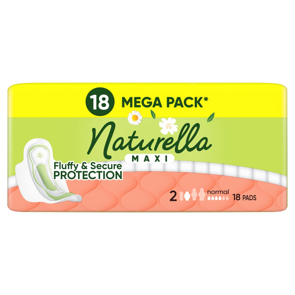 Naturella Normal Duo Podpaski ze skrzydełkami, 18 sztuk