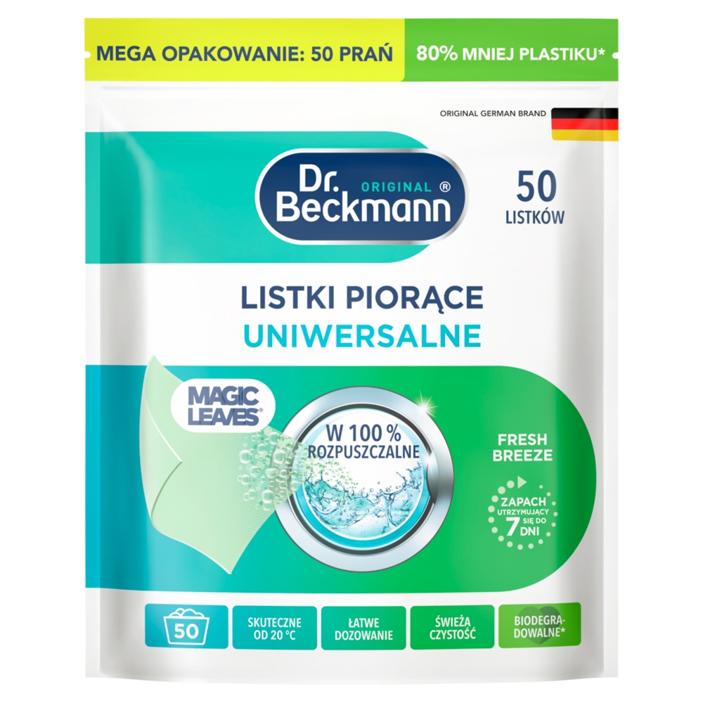 Dr. Beckmann Magic Leaves Listki piorące Fresh Blossom, 50 szt.