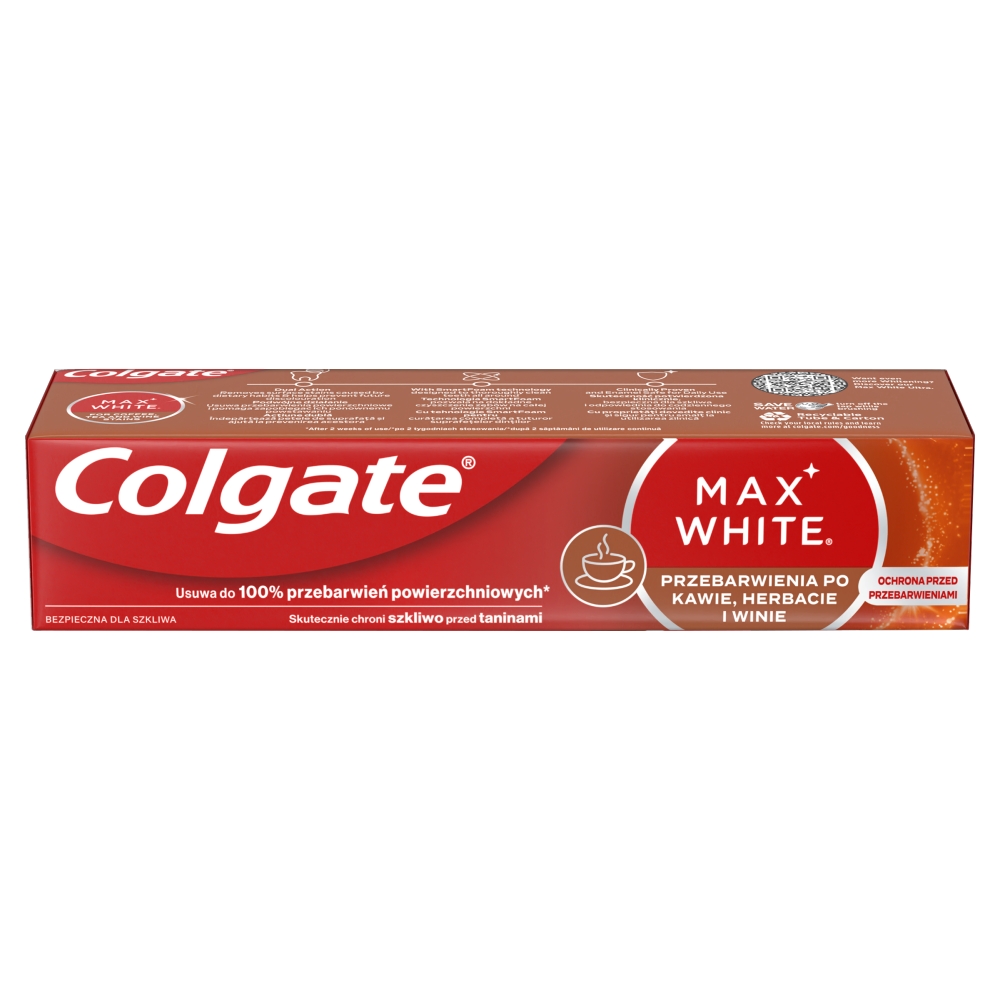Colgate Max White Przebarwienia po Kawie, Herbacie i Winie