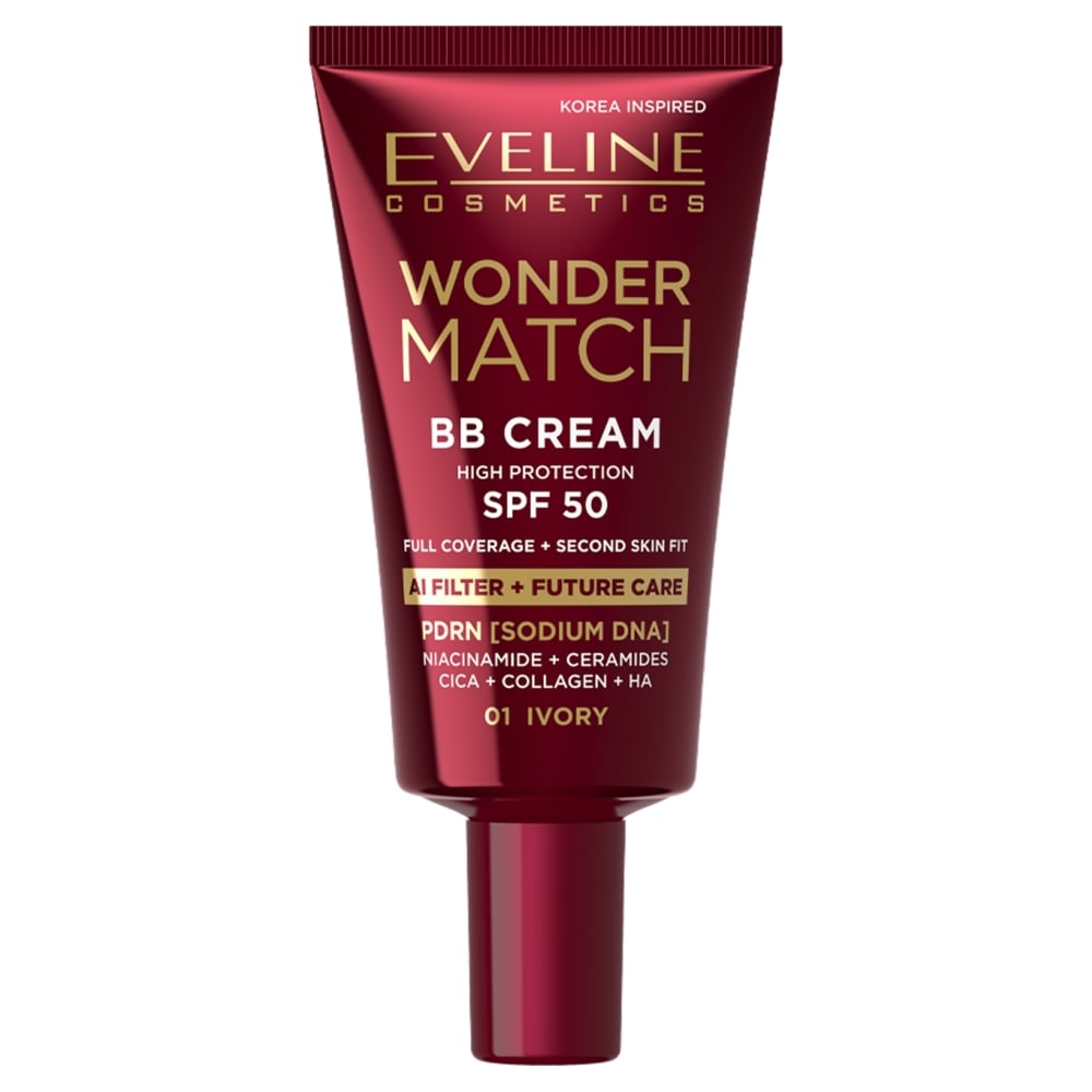 Eveline Wonder Match Krem BB SPF50 01 Ivory