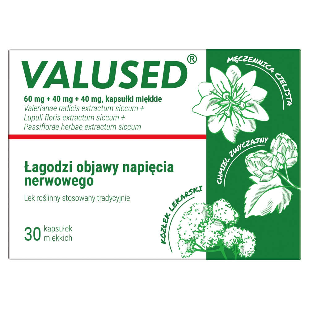 Valused kapsułki elastyczne 60mg+40mg+40mg 30 kaps. (blist.)
