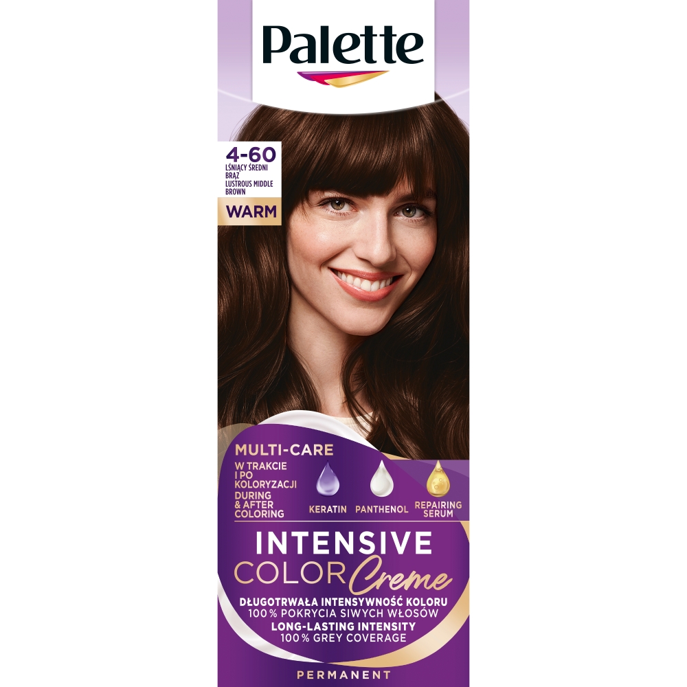 Palette Intensive Color Creme Farba do włosów, 4-60 Średni Brąz