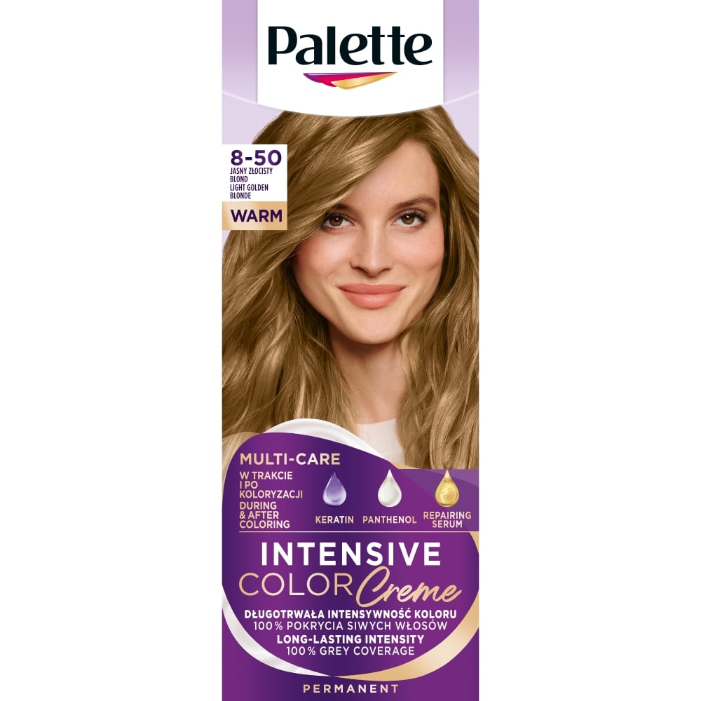 Palette Intensive Color Creme Farba do włosów 8-50 Ciepły Blond