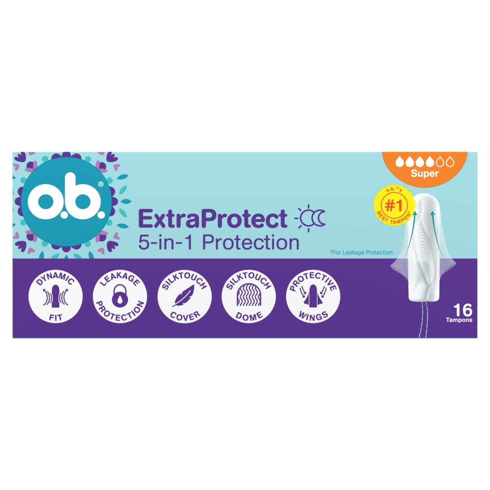 O.B. Extra Protect Super tampony, 16 szt.