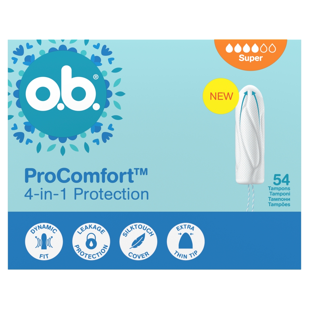 O.B. ProComfort Super tampony, 54 szt.