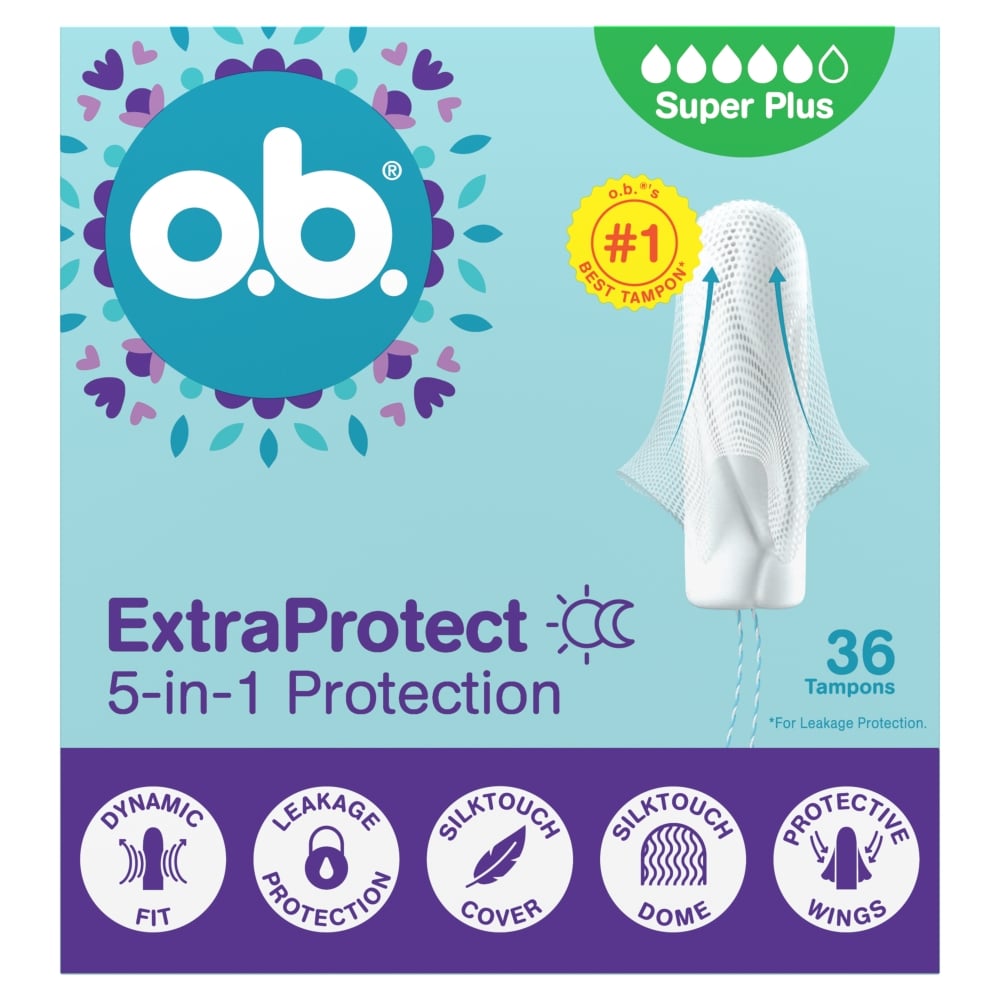 O.B. Extra Protect Super Plus tampony, 36 szt.