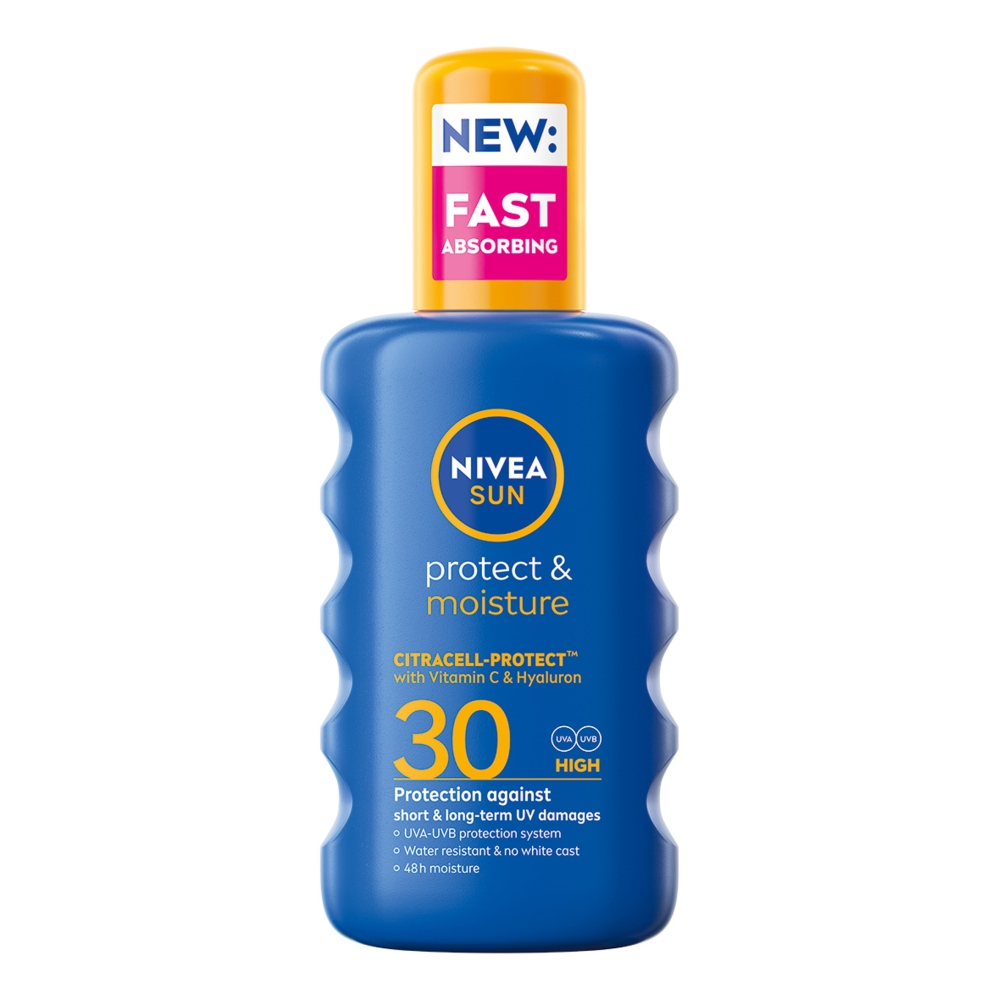 Nivea Sun Nawilżający Balsam w sprayu do opalania SPF30 
