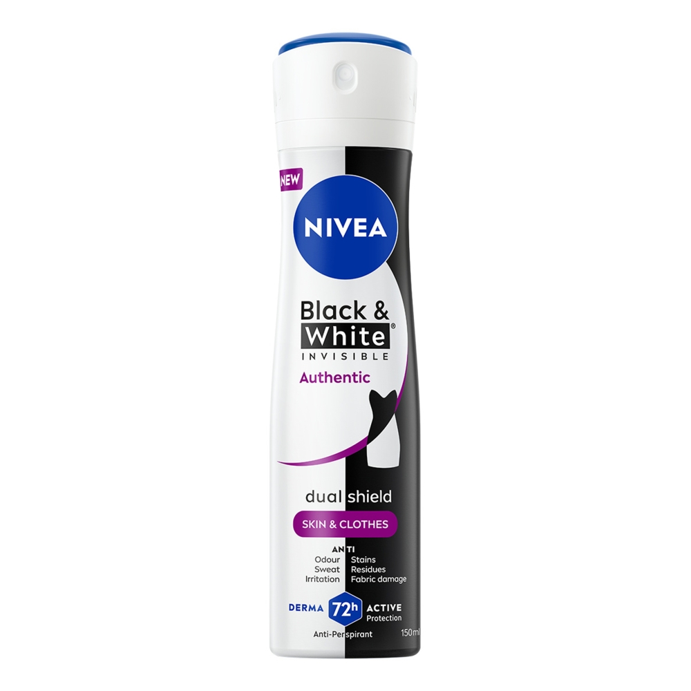Nivea Deo Spray Black&White, Antyperspirant, Authentic 