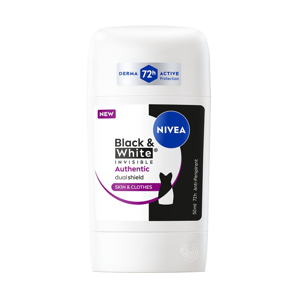 Nivea Deo Stick Black&White, Antyperspirant, Authentic