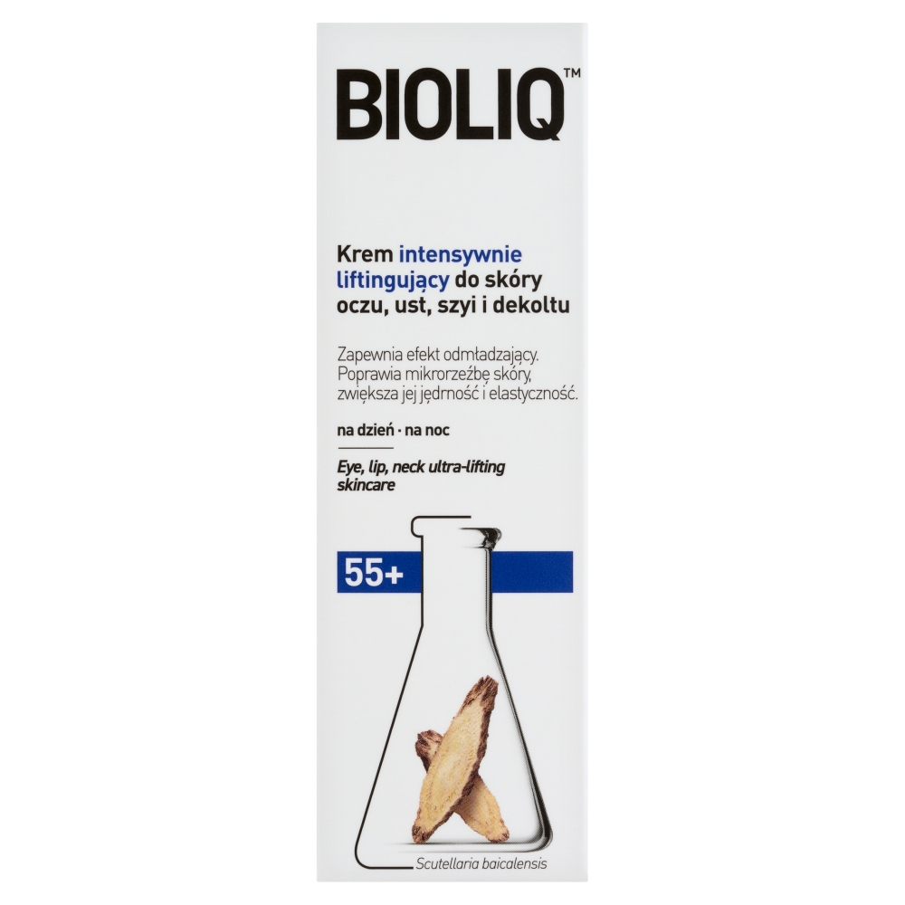 Bioliq 55+ Krem intensywnie liftingujący do skóry oczu, ust, szyi i dekoltu, 15ml