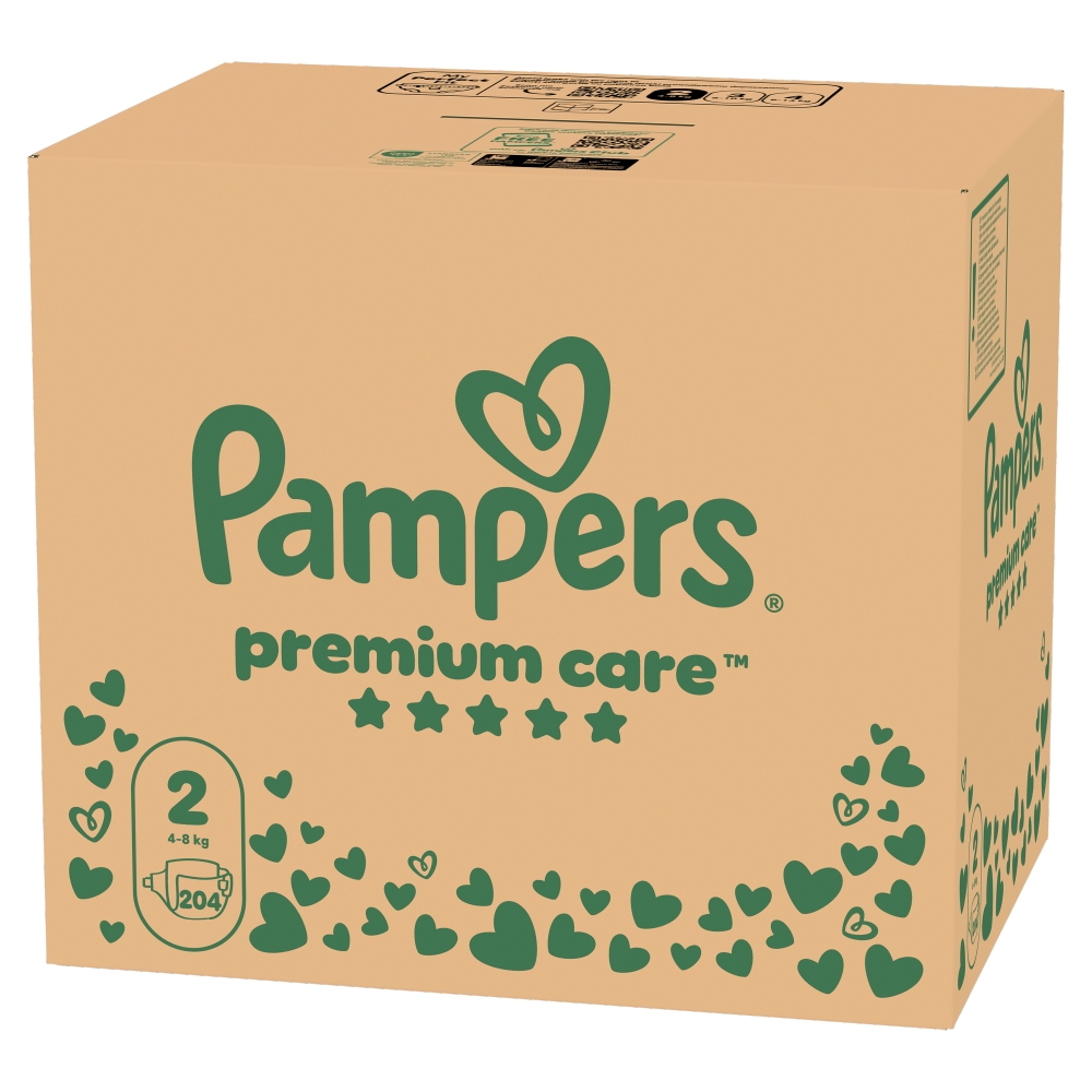 Pampers Premium Care Pieluchy Rozm. 2 Mini, 204 szt.