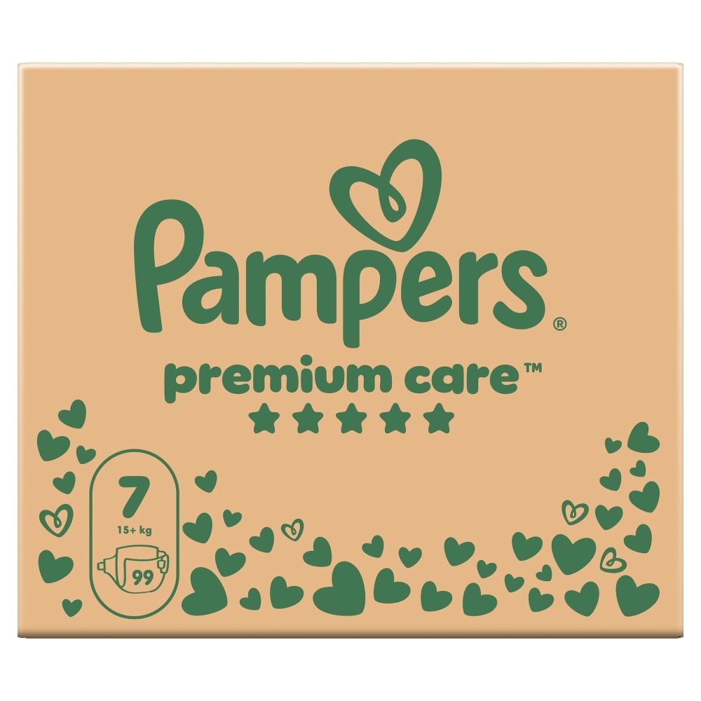 Pampers Premium Care Pieluchy Rozm. 7 XXLarge, 99 szt.