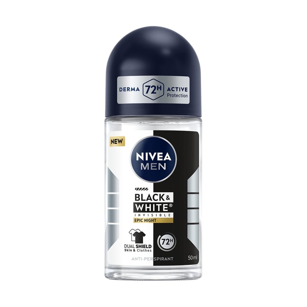 Nivea Men Deo Roll-on Black&White, Antyperspirant, Epic Night 