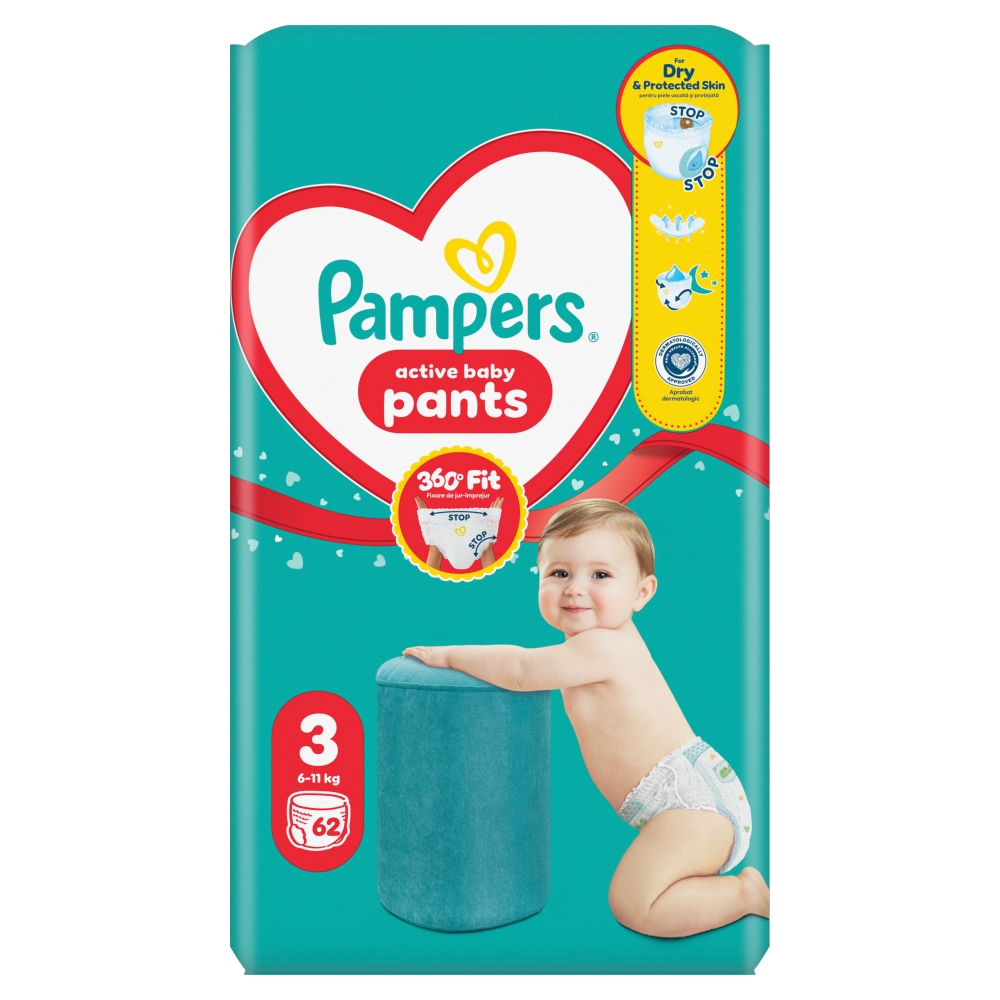 Pampers Pieluchomajtki Pants rozmiar (3) 62 szt.
