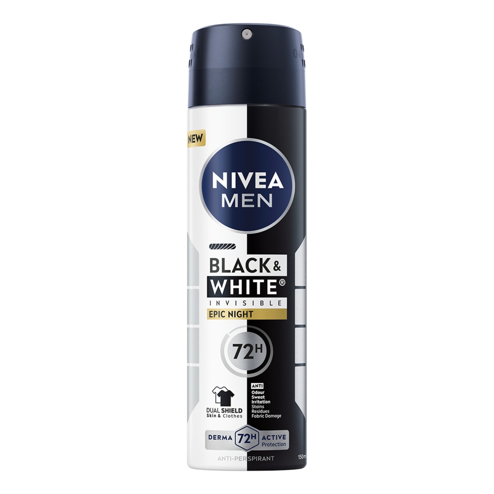 Nivea Men Deo Spray Black&White, Antyperspirant, Epic Night