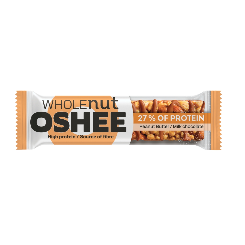 Oshee Wholenut Bar, Peanut butter milk, 40 g