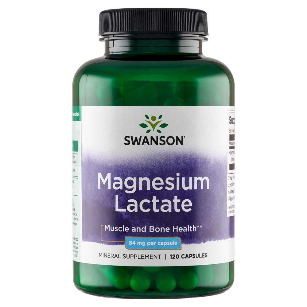Swanson Mleczan Magnezu Kapsułki, 120 szt.
