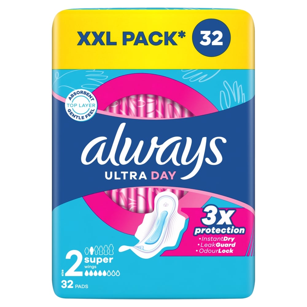 Always Ultra Super Plus Quatro Podpaski, 4x8 szt.