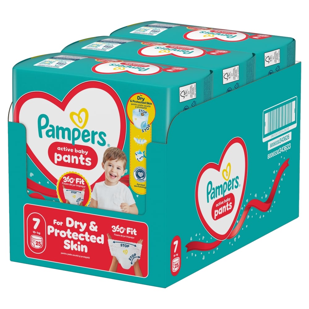 Pampers Pants Pieluchomajtki Rozm.7 XXLarge, 25 szt.