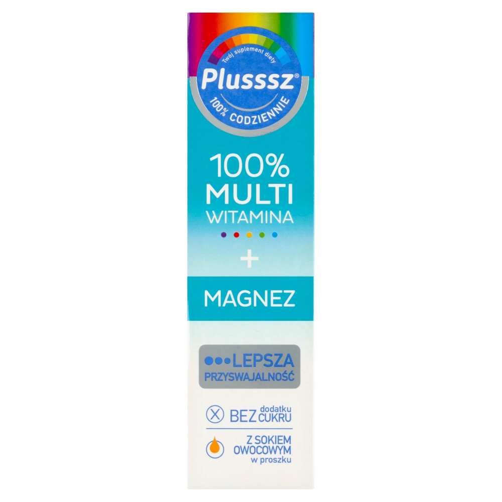Plusssz 100% Multiwitamina + Magnez, Tabletki musujące