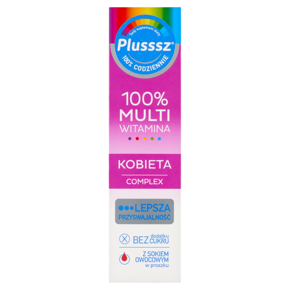 Plusssz 100% Multiwitamina Kobieta Complex, Tabletki musujące