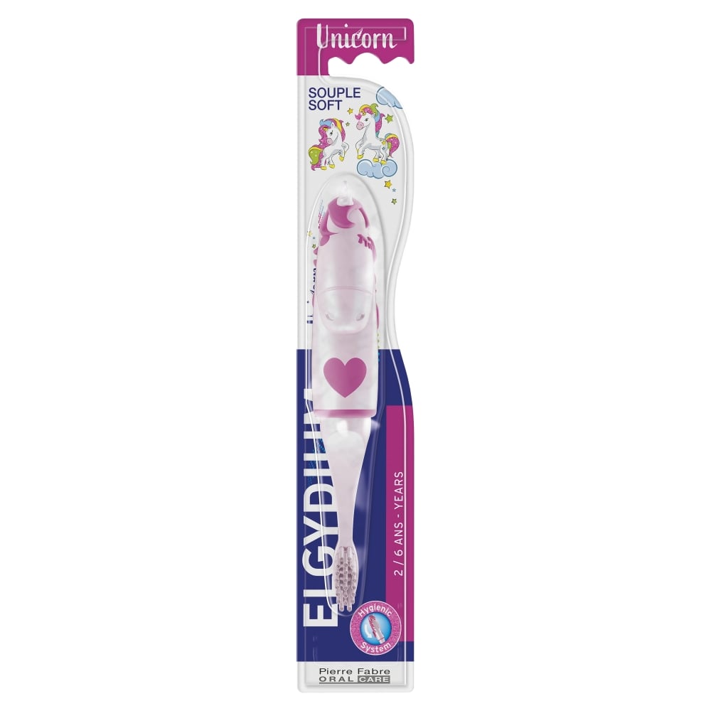 Elgydium Unicorn, Szczoteczka do zębów dla dzieci w wieku 2-6lat