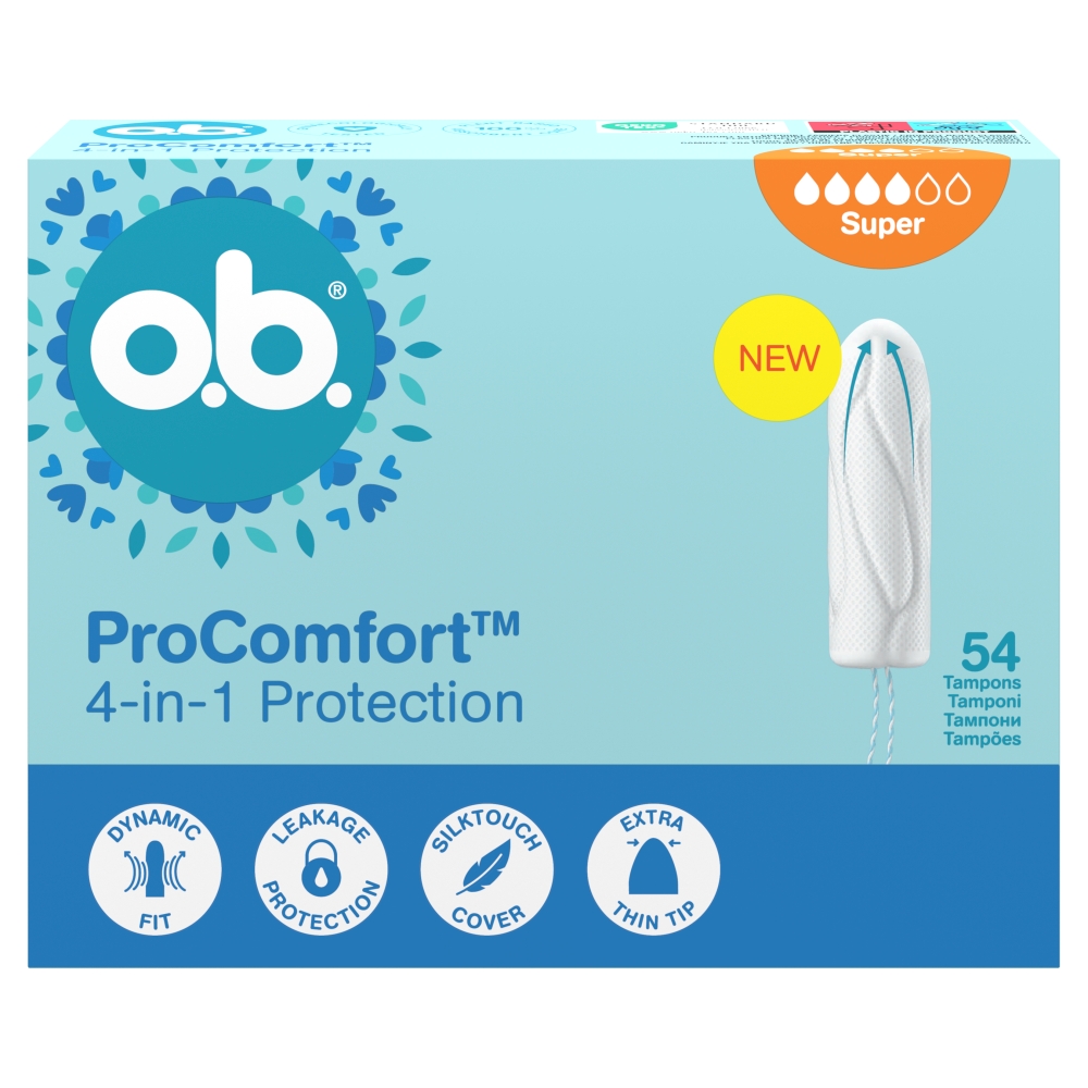 O.B. ProComfort Super tampony, 54 szt.
