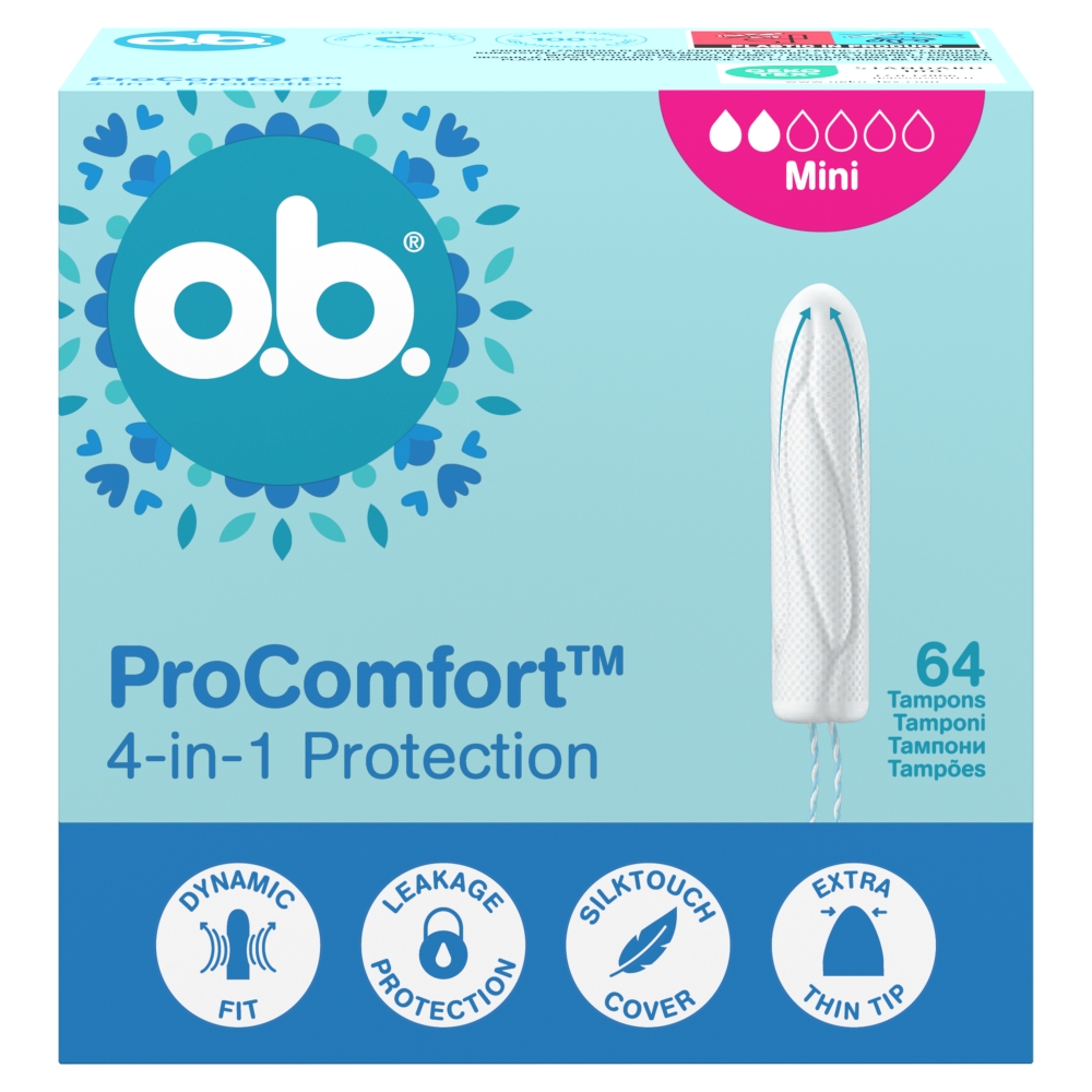 O.B. ProComfort Mini tampony, 64 szt.