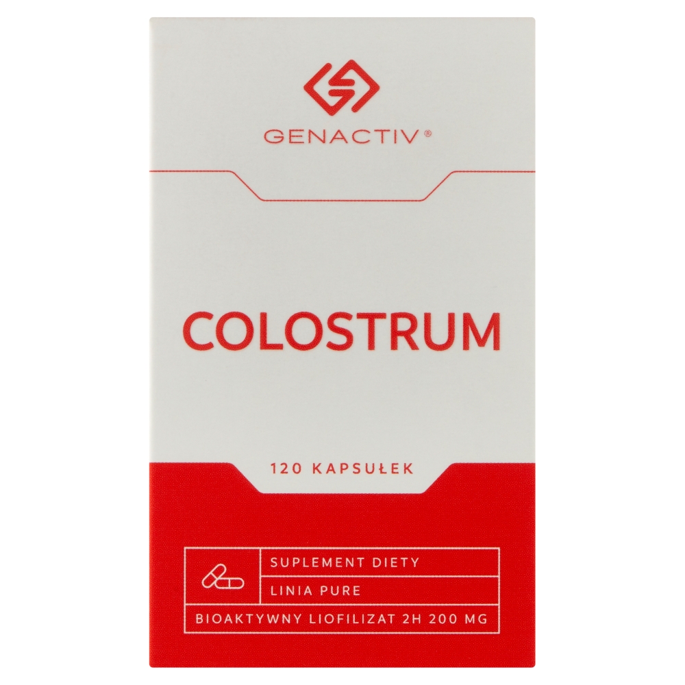 Genactiv Colostrum Preparat wzmacniający odporność, 120 Kapsułek