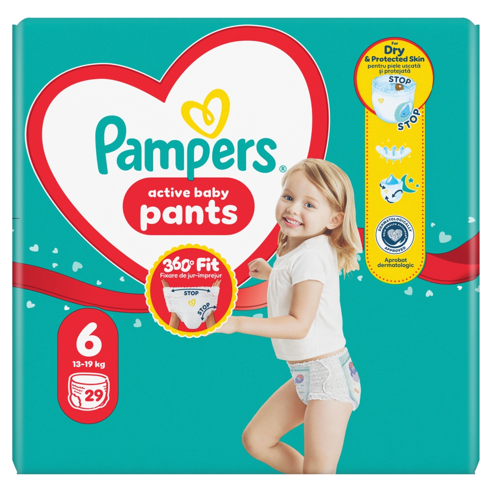 Pampers Pants Pieluchomajtki Rozm.6 ExLarge, 29 szt.