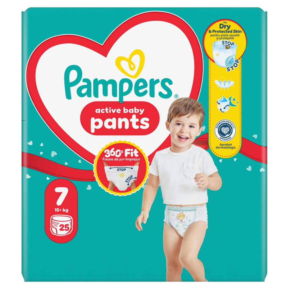 Pampers Pants Pieluchomajtki Rozm.7 XXLarge, 25 szt.