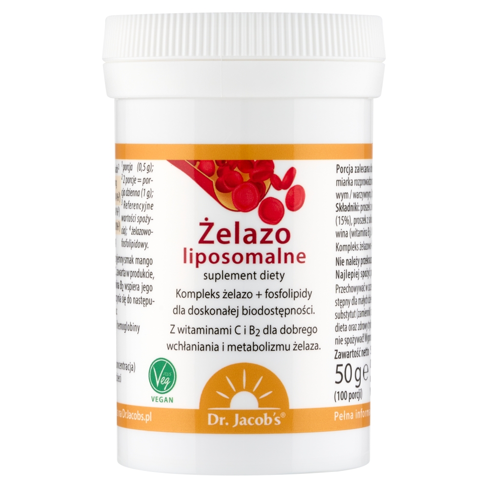 Dr. Jacobs Żelazo Liposomalne Proszek, 64 g